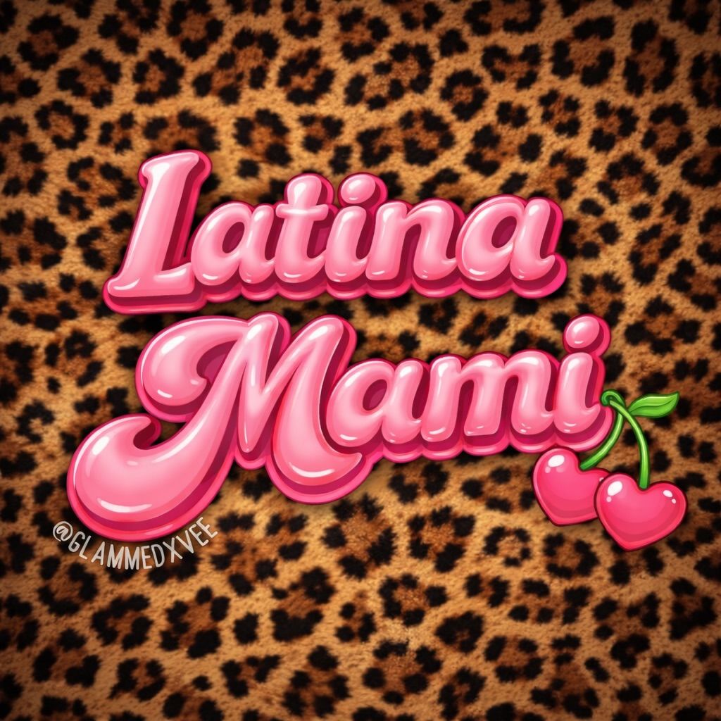 Latina Mami graphic on leopard print